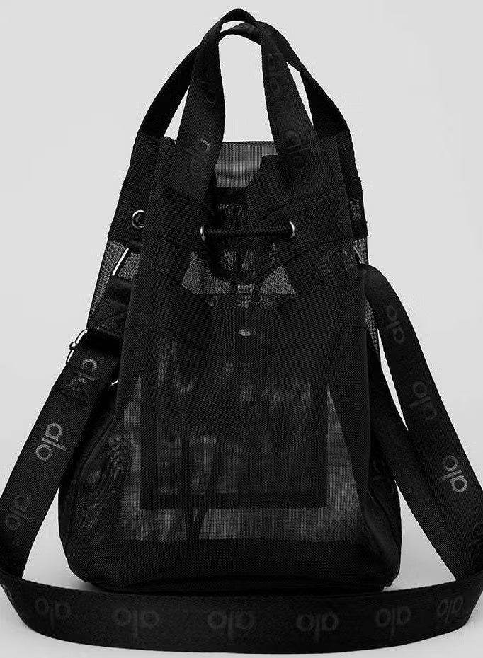 ALO Transparent Mesh Shoulder Bag for Yoga and Fitness - Crossbody Bag - Image 3