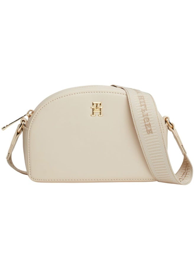 Tommy Hilfiger Sport Tommy Hilfiger Beige Women’s Crossbody Bag AW0AW16679 – Elegant Premium Leather Handbag - Image 1