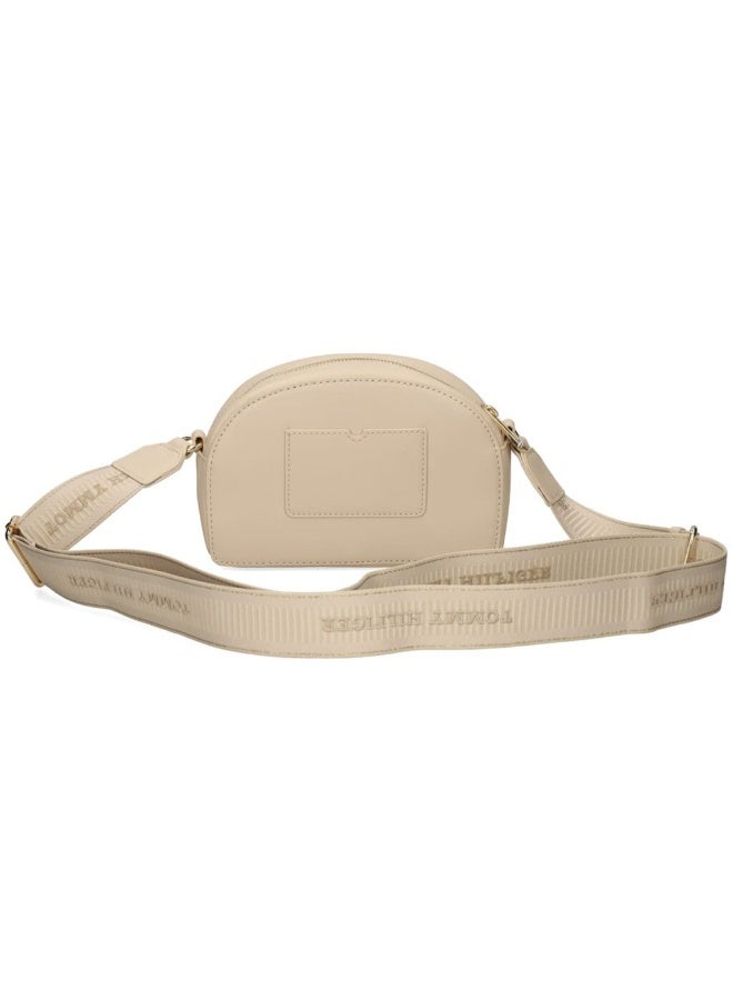 Tommy Hilfiger Sport Tommy Hilfiger Beige Women’s Crossbody Bag AW0AW16679 – Elegant Premium Leather Handbag - Image 3