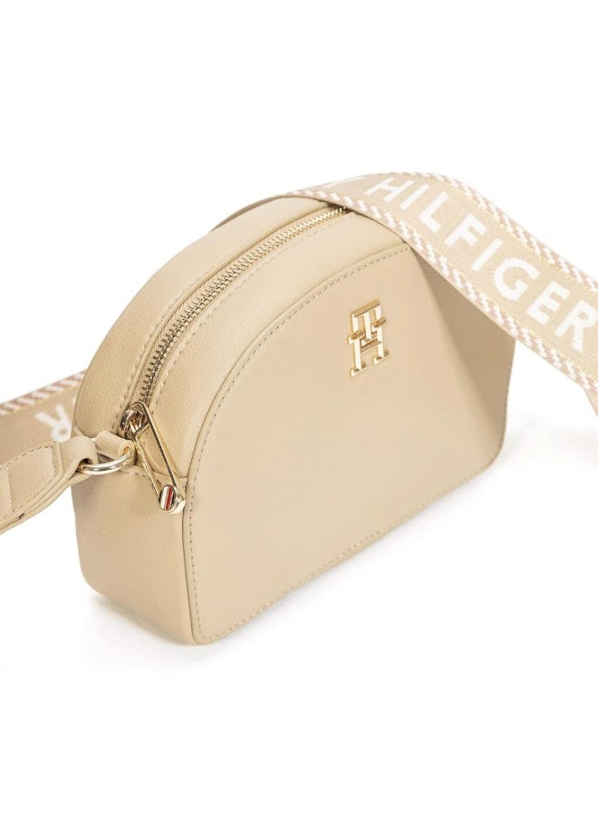 Tommy Hilfiger Sport Tommy Hilfiger Beige Women’s Crossbody Bag AW0AW16679 – Elegant Premium Leather Handbag - Image 5