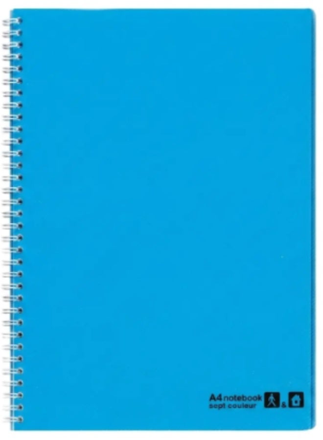 SeptColNotebk A4 80sht L.Blue