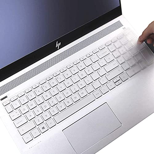 Saco Silicone Skin Keyboard Cover Compatible for HP Pavilion Power 15-cb518TX 15.6-inches Full HD Gaming Laptop -Transparent - Image 1