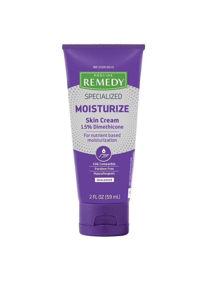 Medline Medline Remedy Specialized Skin Cream, Unscented (2 fl oz), 1.5% Dimethicone, Nourishing Moisturizer for Dry Skin, Paraben-free, and Hypoallergenic Body Cream, Daily Lotion for Dry and Sensitive Skin - Image 1