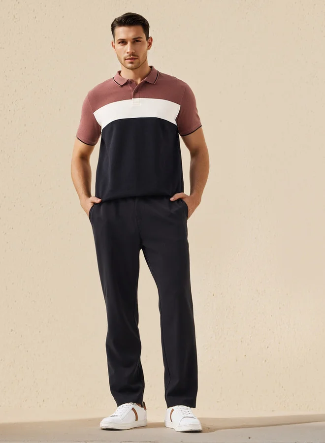 سبلاش فيڤ تيشيرت بولو بقصة عادية مخططة