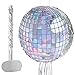 WERNNSAI Disco Ball Piata Disco Party Decoration for Adult Birthday Party Supplies Hanging Disco Piata with Bat Blindfold Mirror Roller Skating Pull String 122 x 122 - Image 3