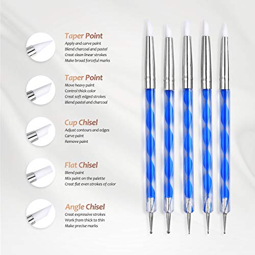 ISSEVE Pottery Clay Sculpting Tools 43Pcs Double Sided Ceramic Clay Carving Tool Set with Carrying Case Bag for Beginners Professionals School Student Pottery Modeling Smoothing - Image 5