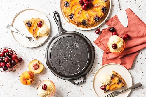 Lodge 10.25 Inch Dolly Parton Pre-Seasoned Cast Iron Stamped Skillet - Signature Teardrop Handle - Use in the Oven, on the Stove, on the Grill, or Over a Campfire, Black - Image 5