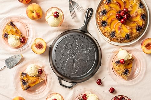 Lodge 10.25 Inch Dolly Parton Pre-Seasoned Cast Iron Stamped Skillet - Signature Teardrop Handle - Use in the Oven, on the Stove, on the Grill, or Over a Campfire, Black - Image 3