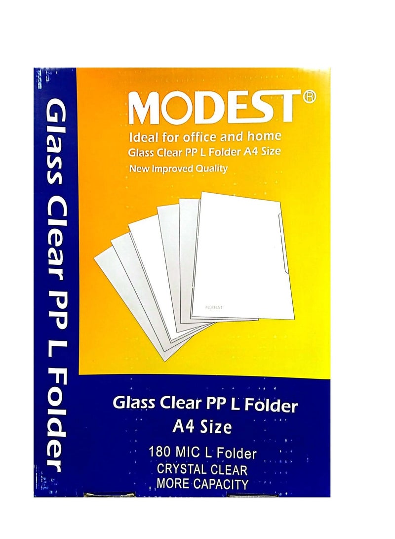MODEST 50-Piece A4 L-Shape Folder Box