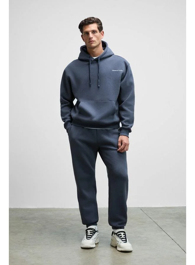 جريميلانج MARSHALLHOODIE رجالي قطن ببطانة بوليستر مطروق مريح رمادي غامق بدلة رياضية.