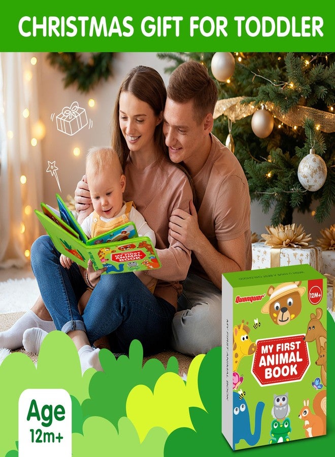 Quanquer كتاب كوانكر للحيوانات للأطفال الصغار 1-3 - ألعاب مونتيسوري للأطفال بعمر سنة، لعبة تعليمية للسفر بالطائرة أو السيارة، هدايا عيد الميلاد أو عيد الميلاد للأطفال الصغار - Image 2