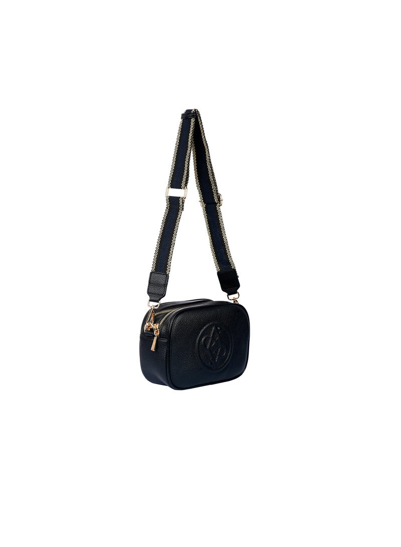 AMICA Rue Ladies Leather Women's Shoulder Crossbody Bag with Woven Strap - Image 3