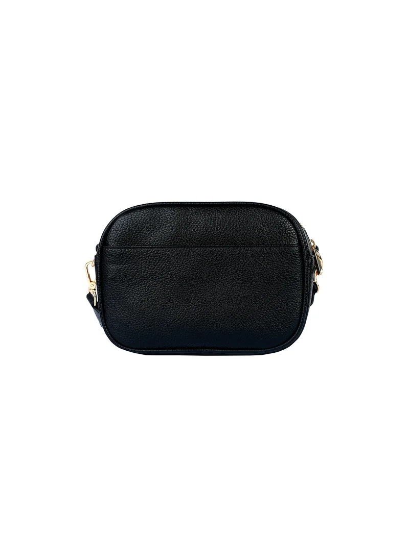 AMICA Rue Ladies Leather Women's Shoulder Crossbody Bag with Woven Strap