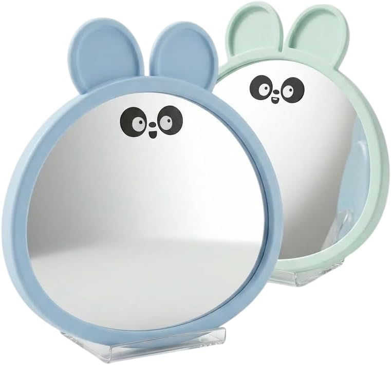 Handbag Mirror Kit Ultra Clear Compact Pocket Mirror Cute Panda Design - Image 1