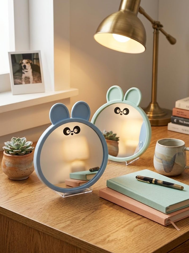 Handbag Mirror Kit Ultra Clear Compact Pocket Mirror Cute Panda Design - Image 3