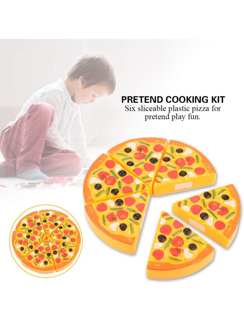 ألعاب بيتزا للأطفال، لعبة تقطيع الطعام، لعبة تعليمية تظاهرية للمطبخ، محاكاة لعب للأولاد والبنات، مقاس 16×16 سم - Image 3