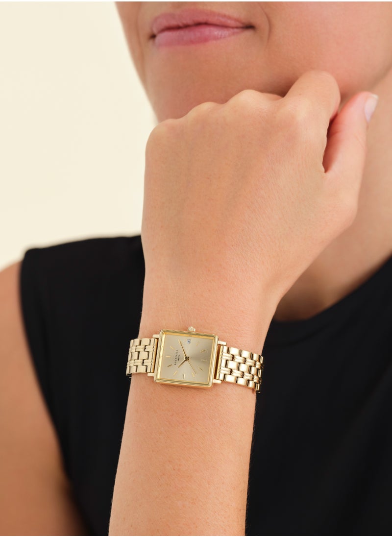 RoseField Rosefield Boxy XS Champagne Steel Gold Women Watch - QCGSG-Q048  - Image 3