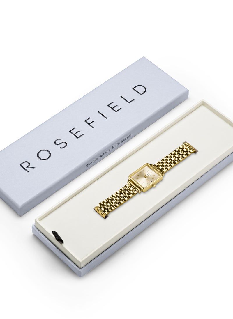 RoseField Rosefield Boxy XS Champagne Steel Gold Women Watch - QCGSG-Q048  - Image 4