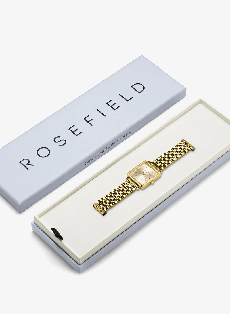 Rosefield  Rosefield Boxy XS Champagne Steel Gold Women Watch - QCGSG-Q048 for Women | Best Price UAE