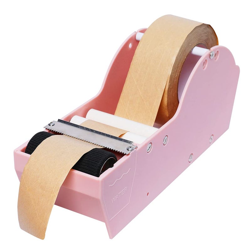 WELSTIK Water Activated Gummed Kraft Paper Tape Packaging Dispenser 3 Inch for Shipping, Carton and Box Sealing, Pink - Image 4