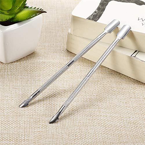 Sweetpea� 1pcs Nail Art Tools Stainless Steel Cuticle Pusher Double Head Spoon Remover Tools For Manicure Nail Art Care Pusher (#1) - Image 5