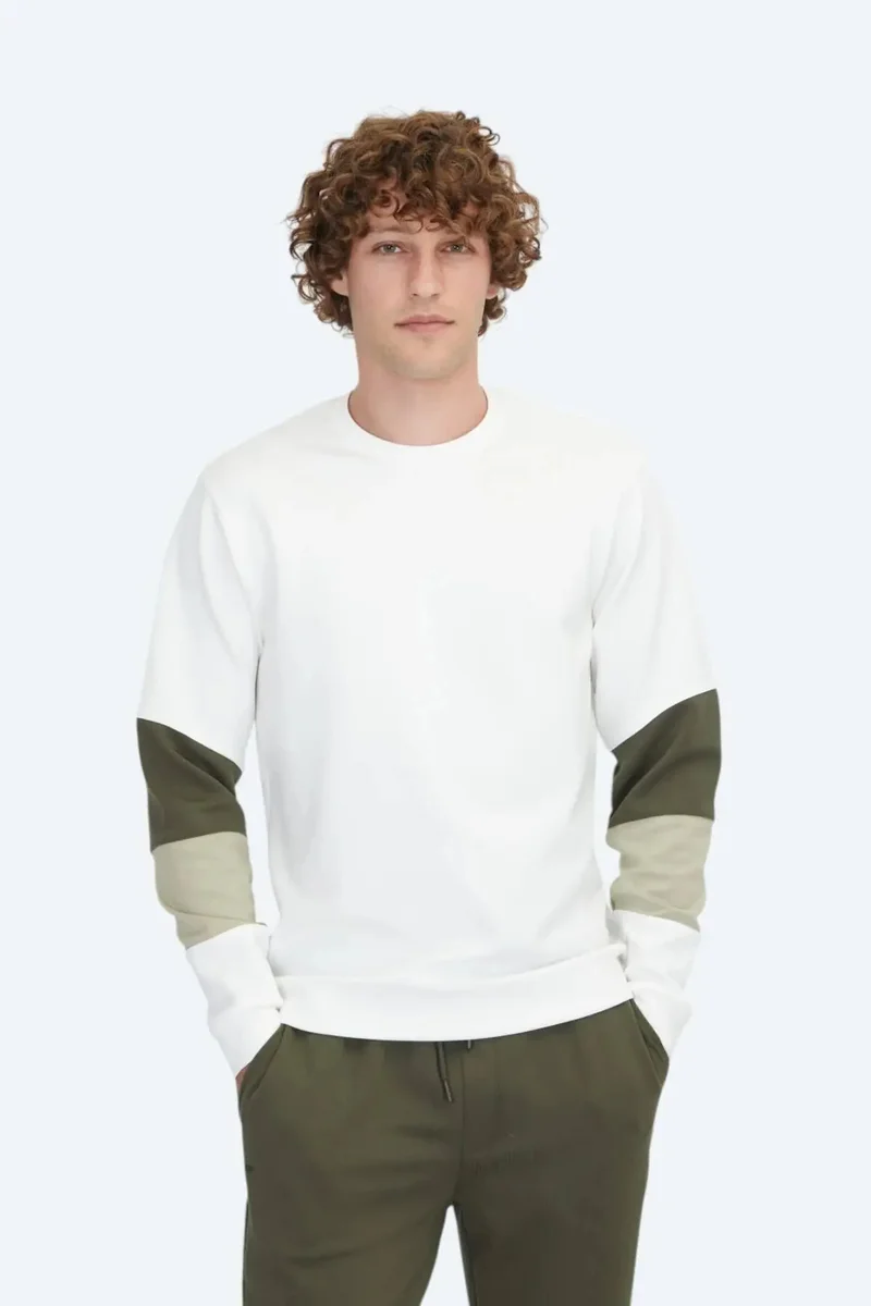 Kip Ecru Crew Neck Sweatshirt