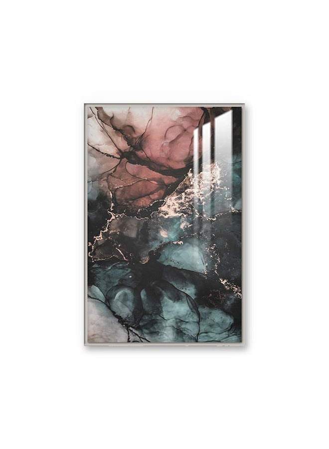 Marktna Decorative Wall Art Painting 120X80Cm With Flowers Design Black Frame And A Transparent Acrylic Layer 0.5Kg - Image 2