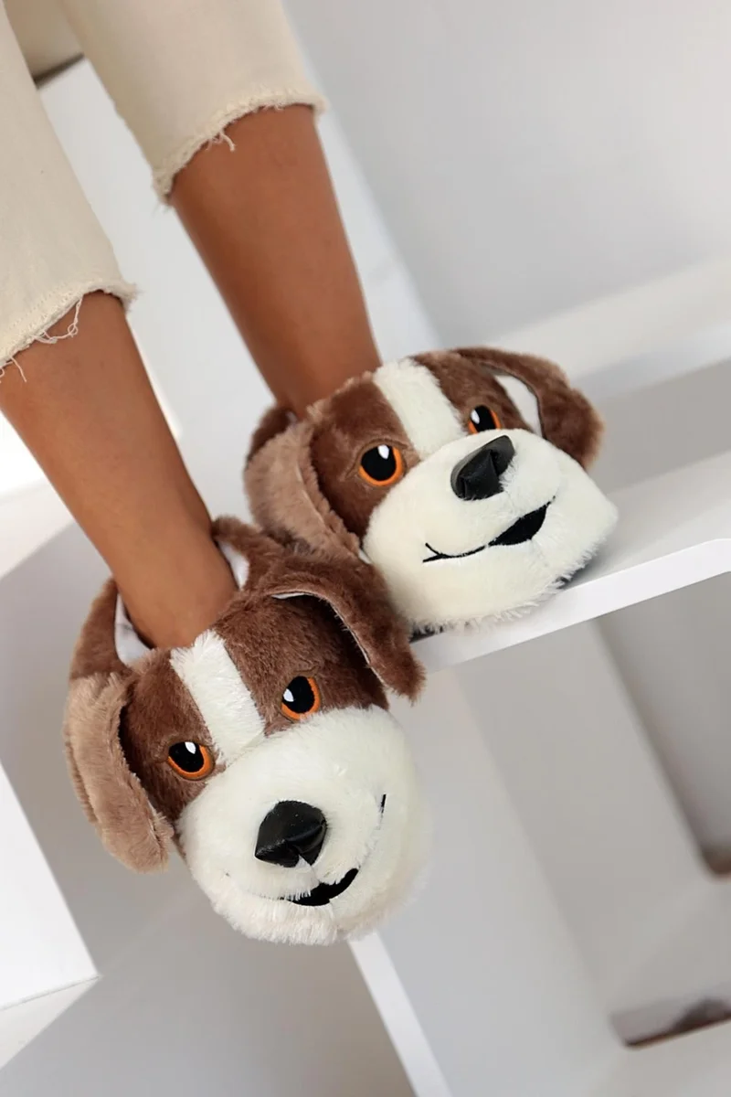 Pembe Potin Pink Potin Cute Dog Thick Sole Fashion Unisex Slippers 001-999-22