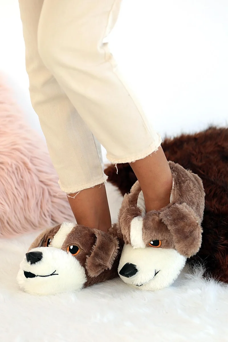 Pembe Potin Pink Potin Cute Dog Thick Sole Fashion Unisex Slippers 001-999-22
