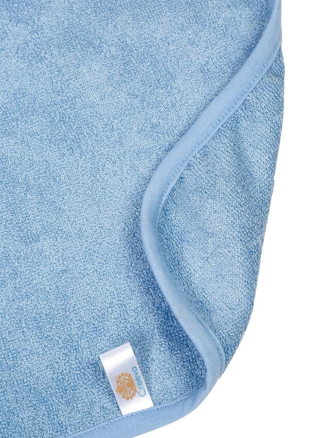 CREEVA Cuddle Baby/Kids Hooded Bath Towel in Baby Blue – Soft Bamboo Cotton with Cute Cartoon Face & 3D Ears 100% Bamboo Cotton, Super Absorbent Bath Wrap for Newborns & Toddlers | (0-5 Years) - Image 4