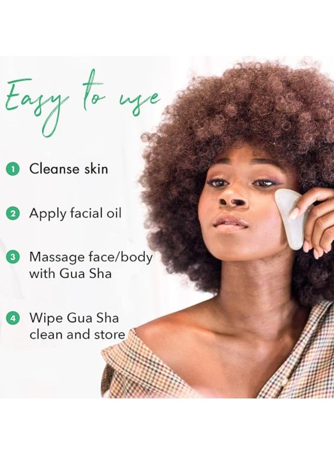 مجموعة مكونة من قطعتين من أسطوانة اليشم وغوا شا، أسطوانة الوجه وأدوات غوا شا للعناية بالبشرة وعلاج الانتفاخات، هدية للعناية الذاتية للرجال والنساء - باللون الأخضر - Image 3