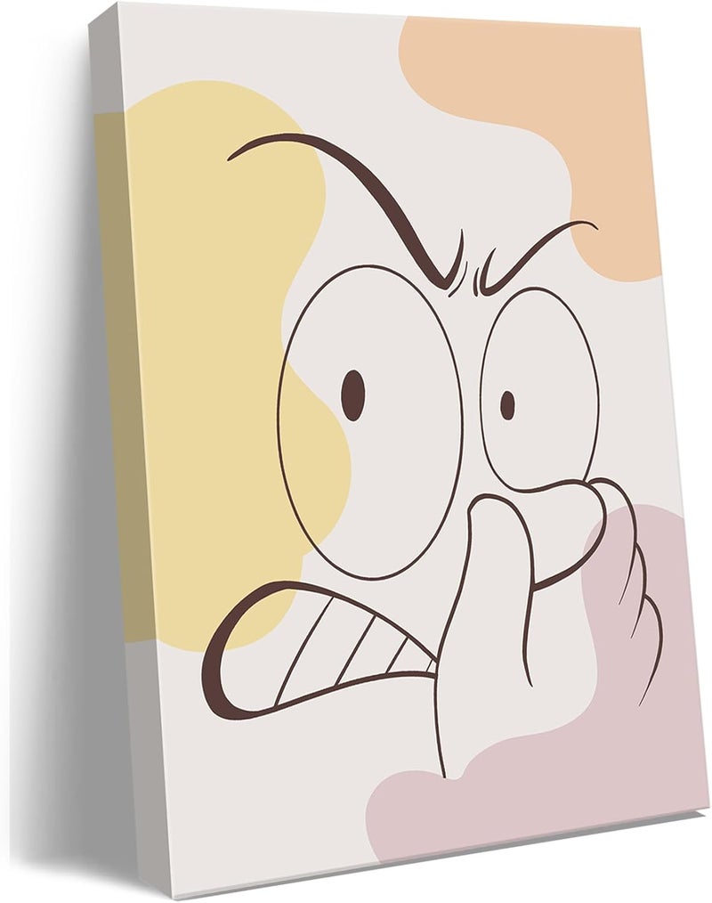 Ploceiny Funny Boho Bathroom Canvas Wall Art - Image 1
