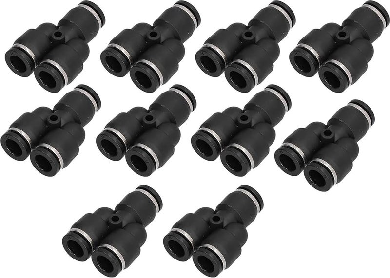 3 Way Y Shaped Hose Splitter Connector 16mm Tracheal Outer Diameter PVC Leak Proof 10 Pack - Image 1