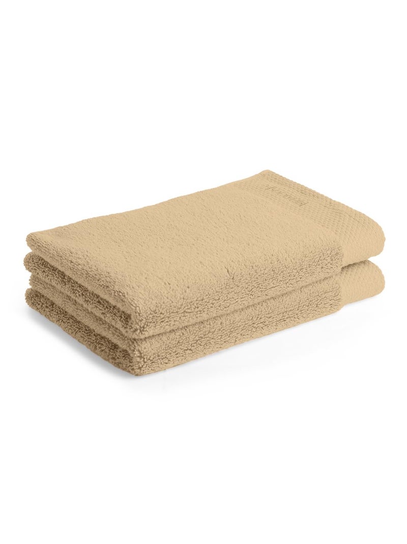 Spaces Colorfas 100% Egyptian Cotton | Easy Care Ultra Soft High Absorbency| 670 GSM |Hand Towel (Solid, 40cmx60cm) - Beige - Image 1