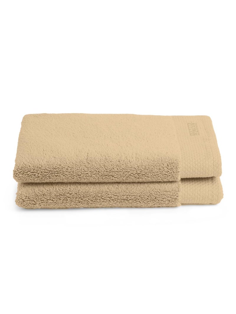 Spaces Colorfas 100% Egyptian Cotton | Easy Care Ultra Soft High Absorbency| 670 GSM |Hand Towel (Solid, 40cmx60cm) - Beige - Image 4