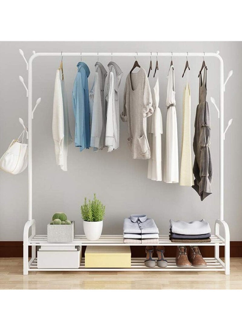 DubaiGallery Stainless Steel Drying Rack Standing Clothes Hanger Dry Cloth Stand Garment Racks  - Image 1