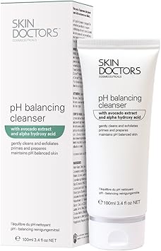 Skin Doctors منظف الوجه اليومي المتوازن pH من سكين دكتورز مستخلص الأفوكادو حمض اللاكتيك حمض ألفا هيدروكسي AHA ينظف 100 مل - Image 2