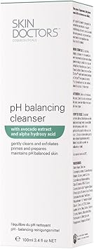 Skin Doctors منظف الوجه اليومي المتوازن pH من سكين دكتورز مستخلص الأفوكادو حمض اللاكتيك حمض ألفا هيدروكسي AHA ينظف 100 مل - Image 3
