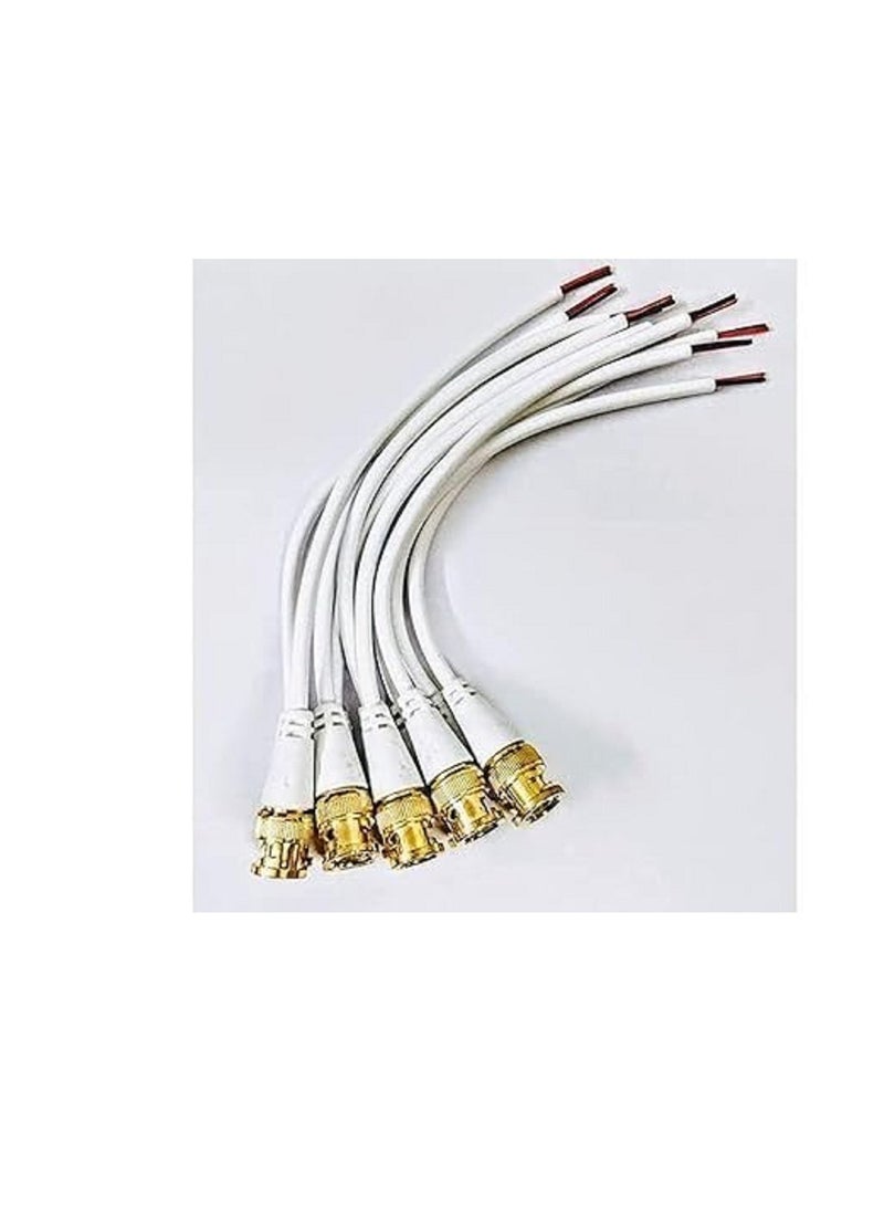 BNC Male Video Connector - White - 10 Pieces - Image 3