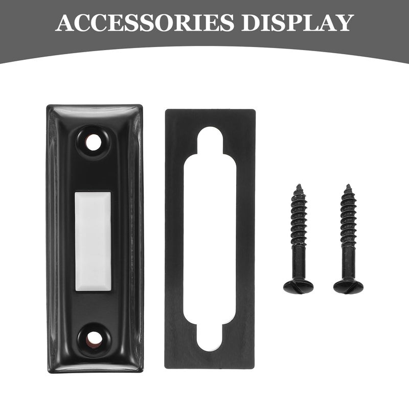 Retro Wired Metal Doorbell Push Button Heavy Duty Wall Mounted Vintage Style - Image 4