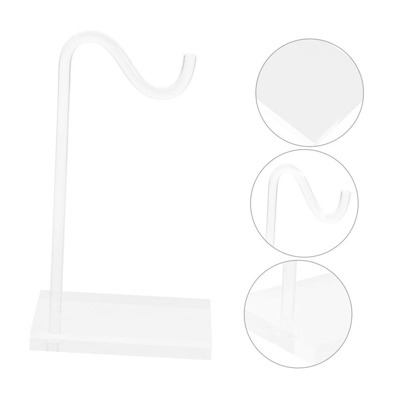 OUNONA 4 Sets Acrylic Jewelry Stand Wall Mount Necklace Hanger Earring Organizer Storage Rack For Desktop Display Bracelets - Image 4