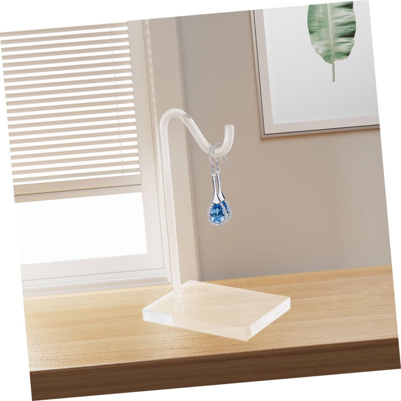 OUNONA 4 Sets Acrylic Jewelry Stand Wall Mount Necklace Hanger Earring Organizer Storage Rack For Desktop Display Bracelets - Image 5