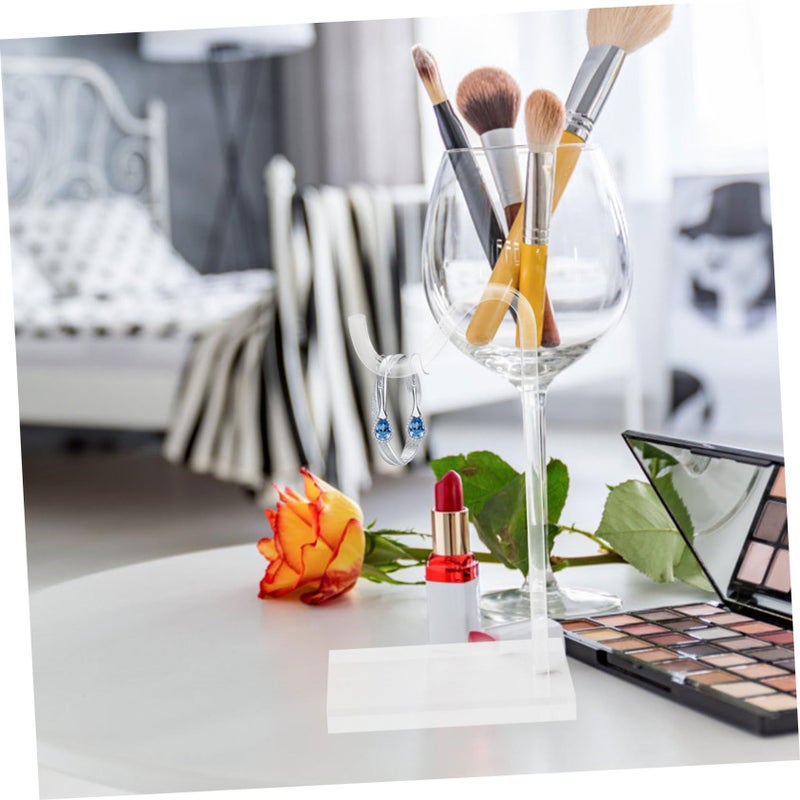 OUNONA 4 Sets Acrylic Jewelry Stand Wall Mount Necklace Hanger Earring Organizer Storage Rack For Desktop Display Bracelets - Image 3