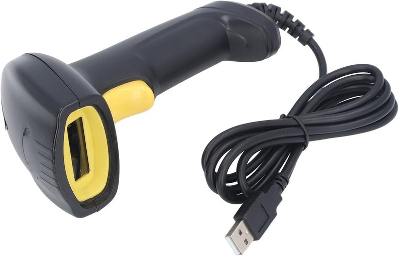 Handheld Barcode Scanner with USB Wired Connection - 1D CMOS Image Sensor Reader with 640 x 480 Resolution and 5mil Accuracy - Compatible with, OS X, Android, and iOS Systems - Image 2