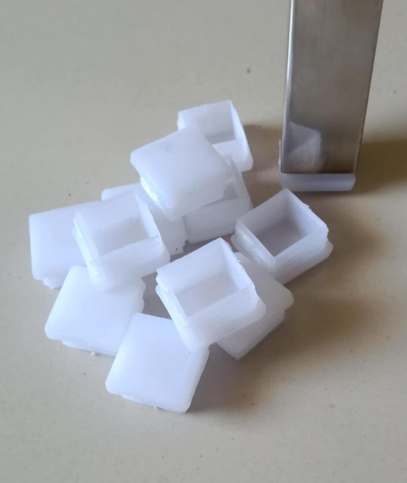 LT Plastic End Cap 1.5'' for Square Steel Pipe || Size 37 x 37 MM for Inner use Insert Cap and Suitable for Furniture Pipe Base Protection Available in White Color || (Pack of 6)  - Image 1