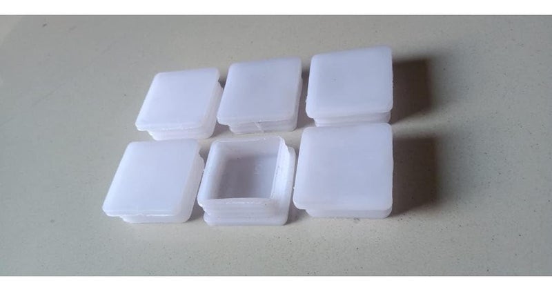 LT Plastic End Cap 1.5'' for Square Steel Pipe || Size 37 x 37 MM for Inner use Insert Cap and Suitable for Furniture Pipe Base Protection Available in White Color || (Pack of 6)  - Image 2