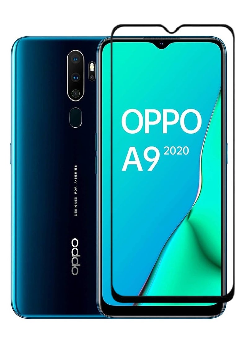 AINA Tempered Glass Screen Protector 5D Designed For Oppo A9 (2020) Full Glue Edge to Edge Full Screen Coverage And Bubble Free - Image 1