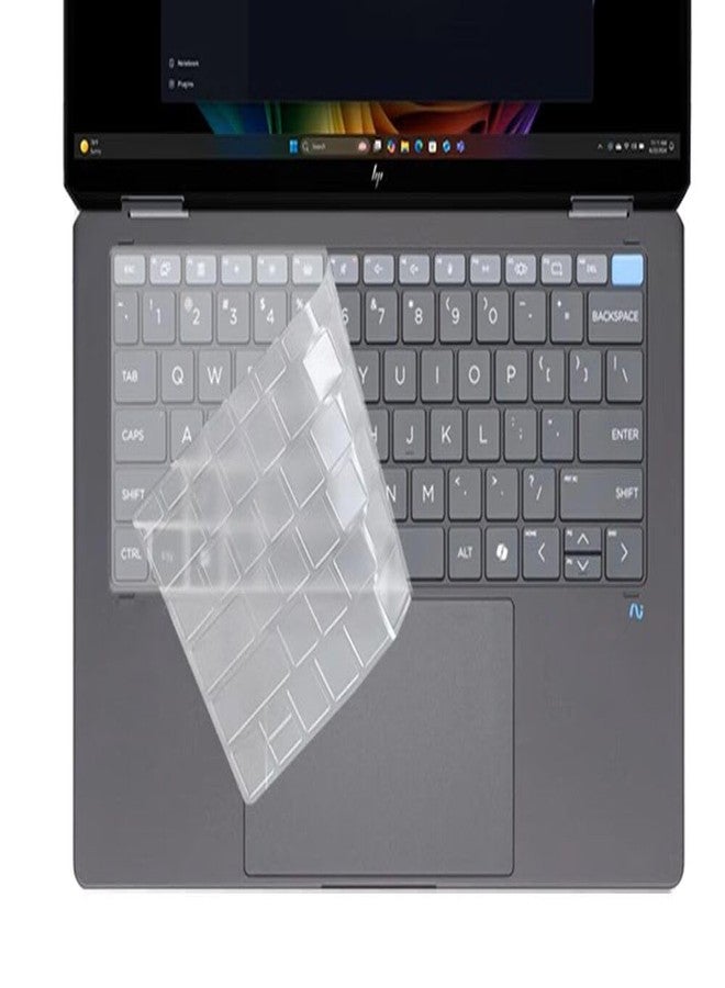 Uhamn Keyboard Cover Skin Compatible for HP OmniBook Ultra Flip 2-in-1 Laptop Next Gen AI PC 14" 14t-fh000, 14-fh0047nr Series, 2024 HP Spectre x360 2-in-1 Laptop 16 inch 16-aa 16t-aa Series (Clear) - Image 1