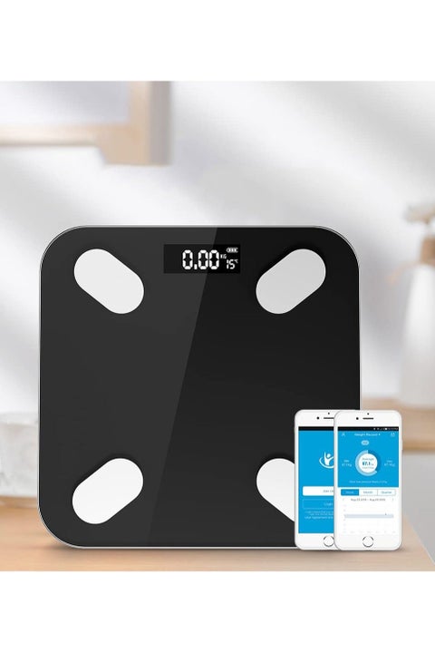 Smart Bluetooth Body Weight Scale with APP – Ultra Slim, High Precision, Large Colored LED Display