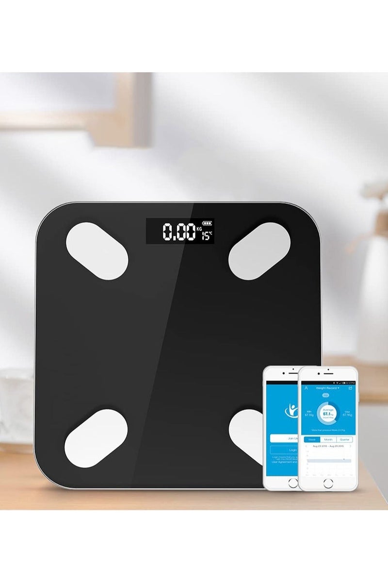 Smart Bluetooth Body Weight Scale with APP – Ultra Slim, High Precision, Large Colored LED Display - Image 1